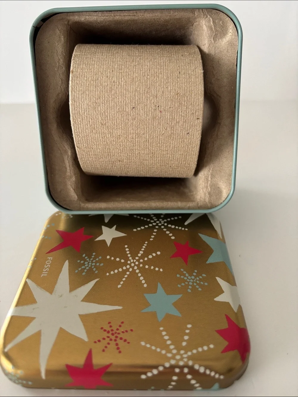 Fossil Holiday Themed Watch Tin Box